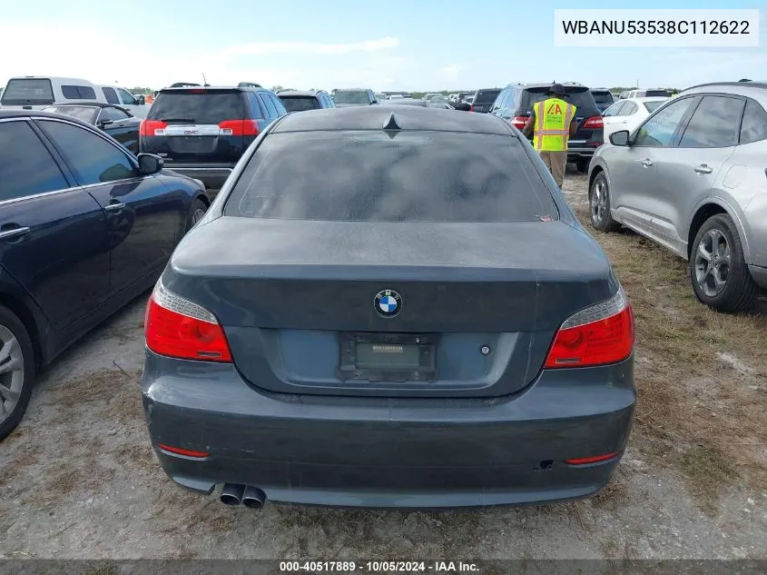 2008 BMW 528 I VIN: WBANU53538C112622 Lot: 40517889