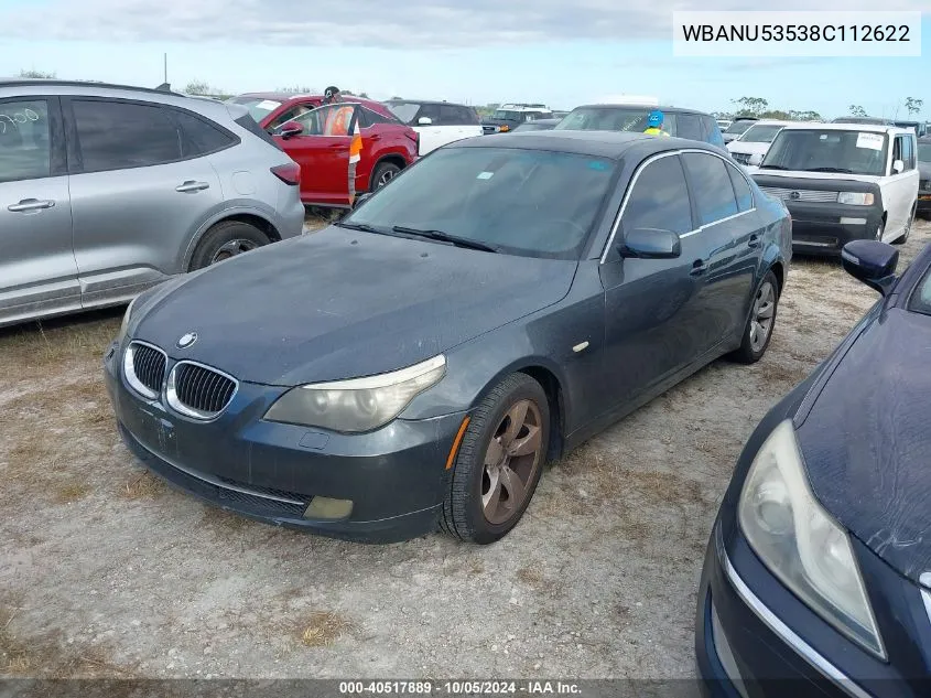 2008 BMW 528 I VIN: WBANU53538C112622 Lot: 40517889