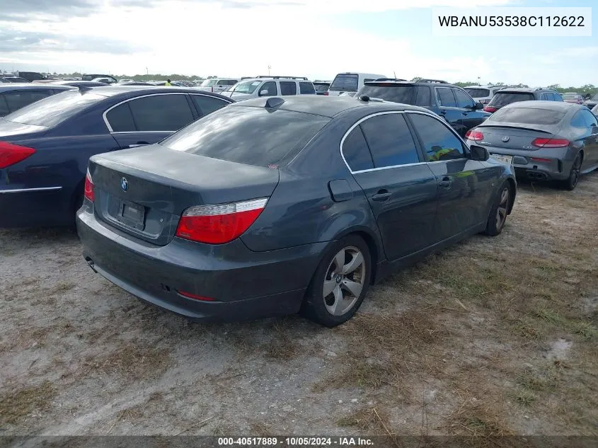 2008 BMW 528 I VIN: WBANU53538C112622 Lot: 40517889