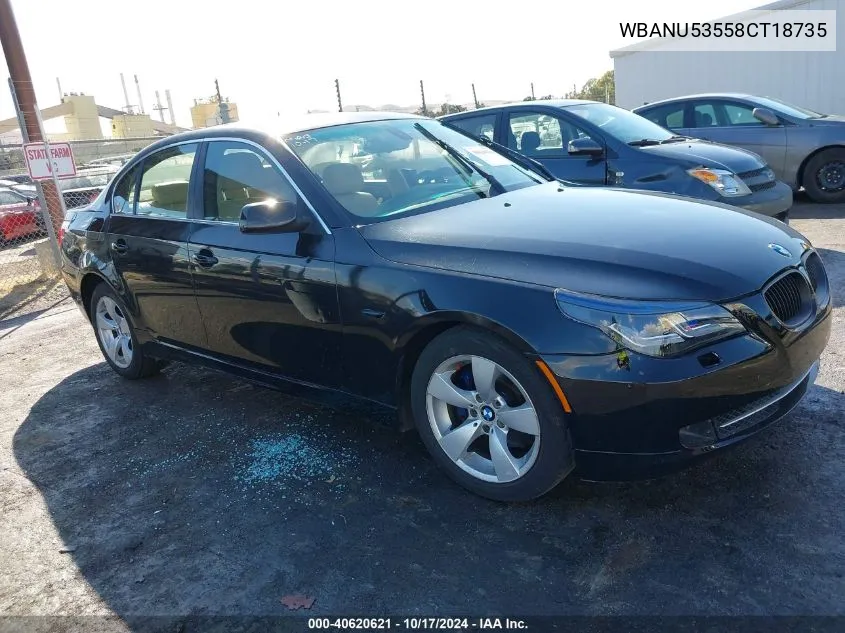 WBANU53558CT18735 2008 BMW 528I