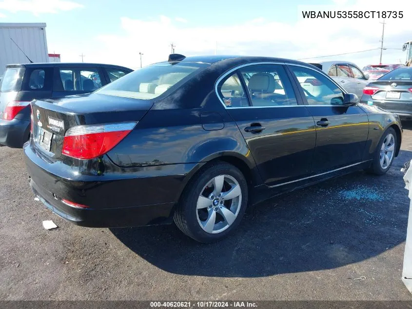 WBANU53558CT18735 2008 BMW 528I