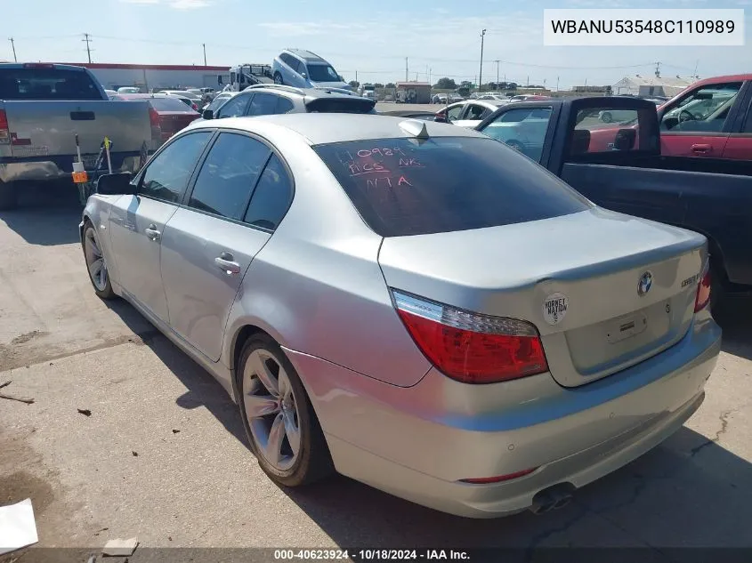 WBANU53548C110989 2008 BMW 528I