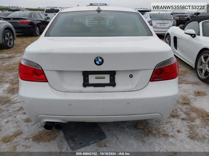 2008 BMW 550I VIN: WBANW53558CT53222 Lot: 40642102