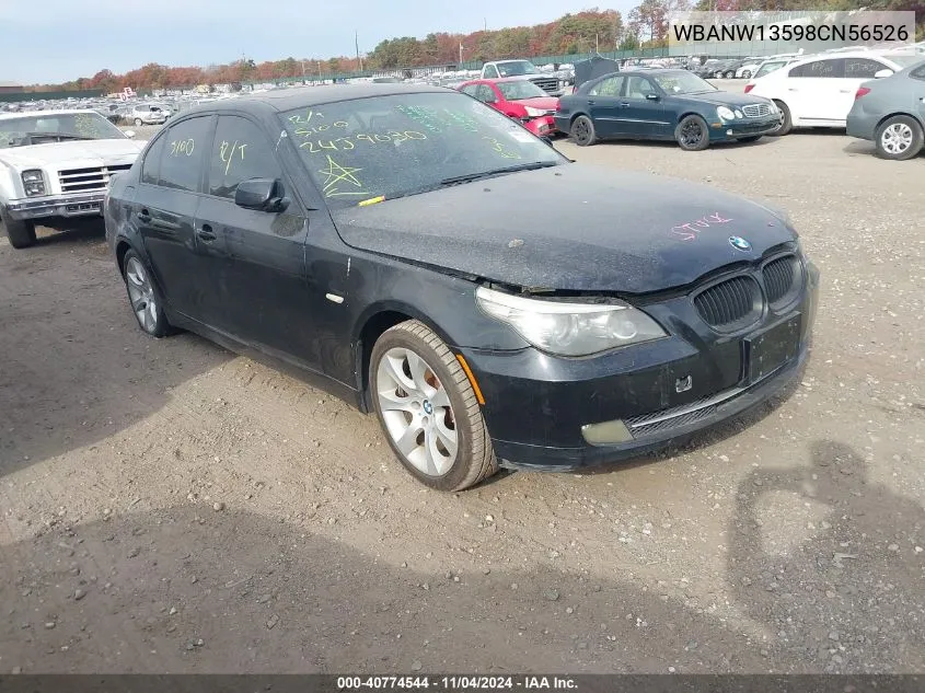 2008 BMW 535I VIN: WBANW13598CN56526 Lot: 40774544