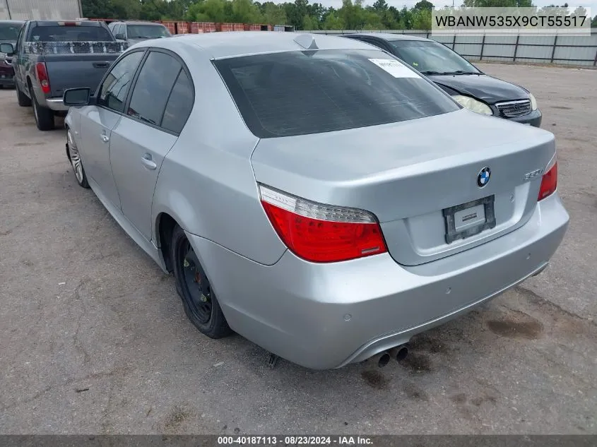 2009 BMW 550I VIN: WBANW535X9CT55517 Lot: 40187113