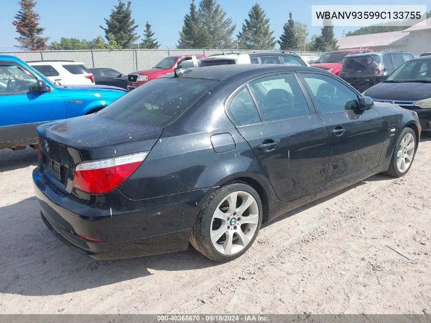 2009 BMW 535I xDrive VIN: WBANV93599C133755 Lot: 40365670