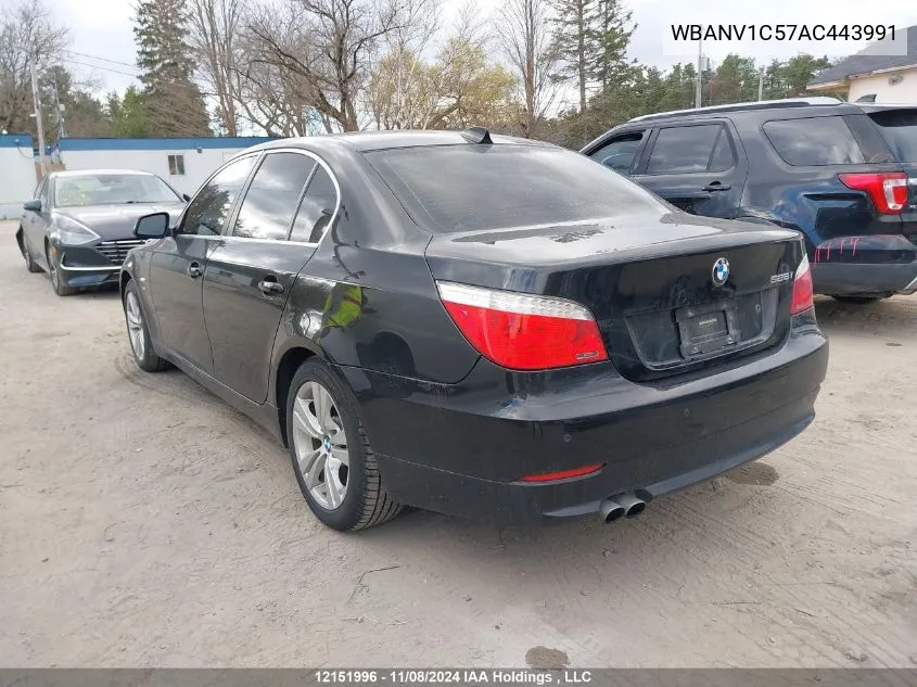 2010 BMW 5 Series VIN: WBANV1C57AC443991 Lot: 12151996