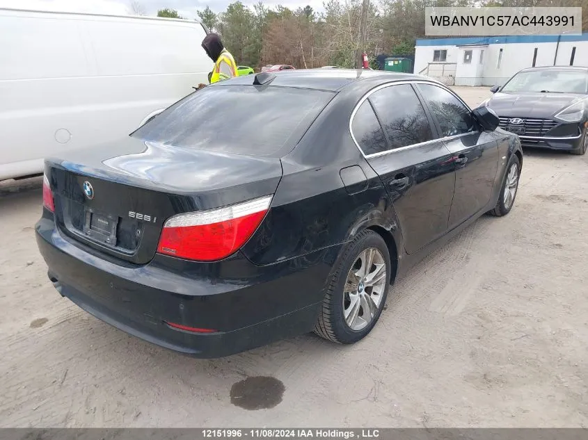 2010 BMW 5 Series VIN: WBANV1C57AC443991 Lot: 12151996