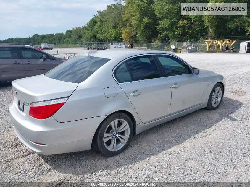 2010 BMW 528I VIN: WBANU5C57AC126805 Lot: 40203770