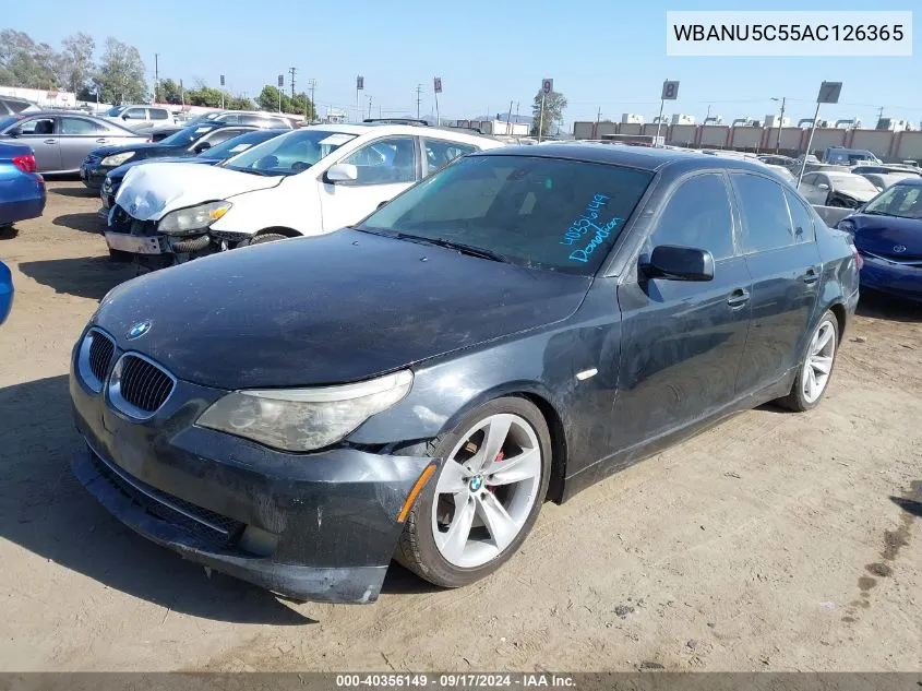 2010 BMW 528I VIN: WBANU5C55AC126365 Lot: 40356149