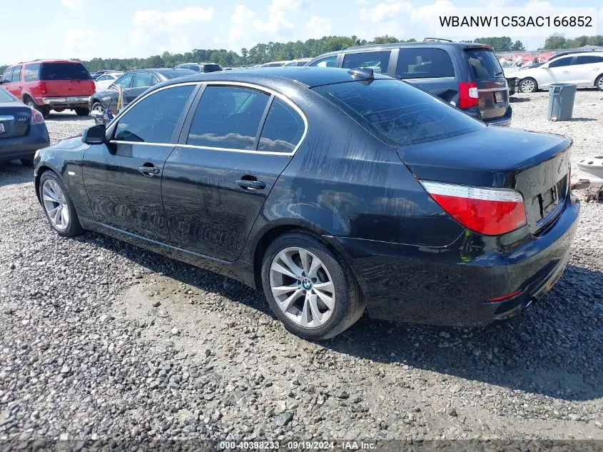 2010 BMW 535I VIN: WBANW1C53AC166852 Lot: 40398233