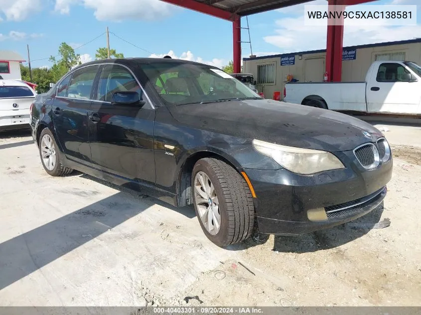 2010 BMW 535I xDrive VIN: WBANV9C5XAC138581 Lot: 40403301