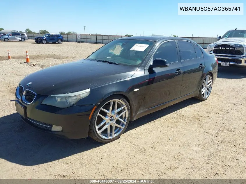 2010 BMW 528I VIN: WBANU5C57AC365741 Lot: 40448397