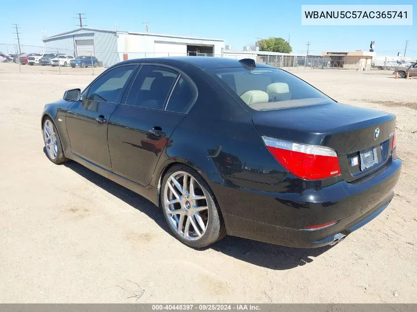 2010 BMW 528I VIN: WBANU5C57AC365741 Lot: 40448397