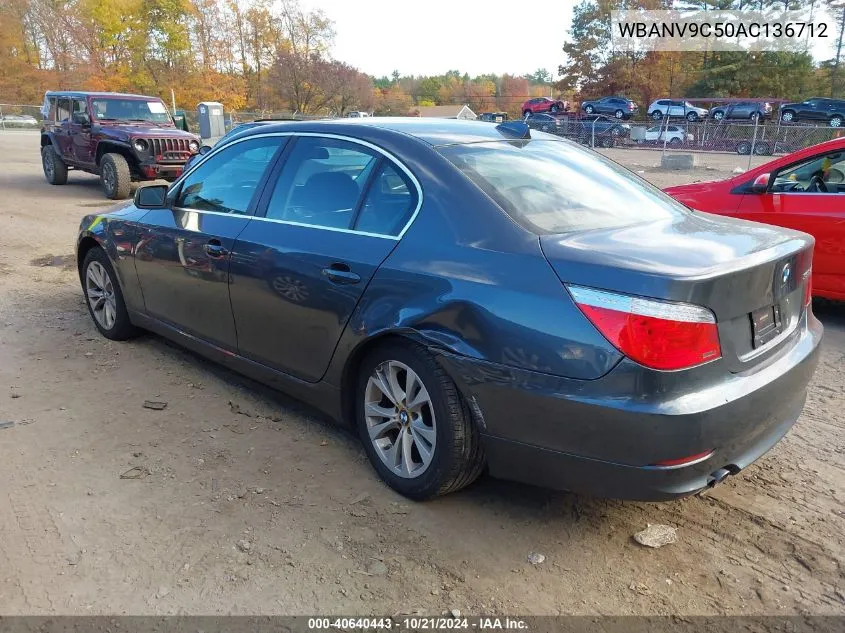 2010 BMW 535I xDrive VIN: WBANV9C50AC136712 Lot: 40640443