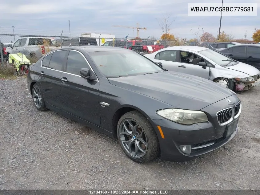 2011 BMW 5 Series VIN: WBAFU7C58BC779581 Lot: 12134160