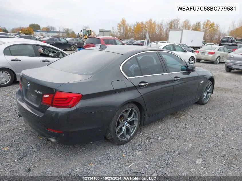 2011 BMW 5 Series VIN: WBAFU7C58BC779581 Lot: 12134160