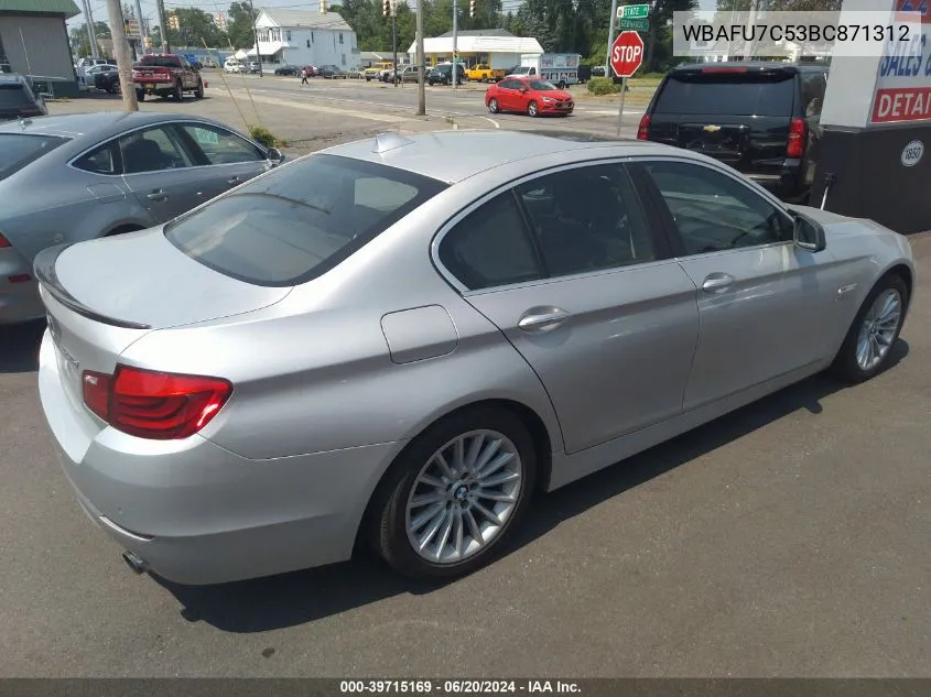 2011 BMW 535I xDrive VIN: WBAFU7C53BC871312 Lot: 39715169