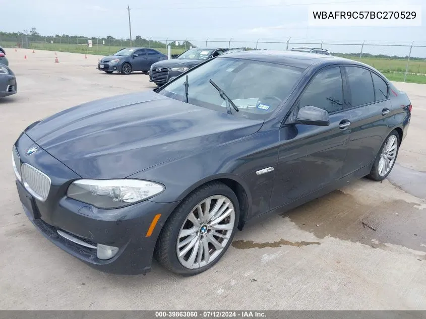 2011 BMW 550I VIN: WBAFR9C57BC270529 Lot: 39863060