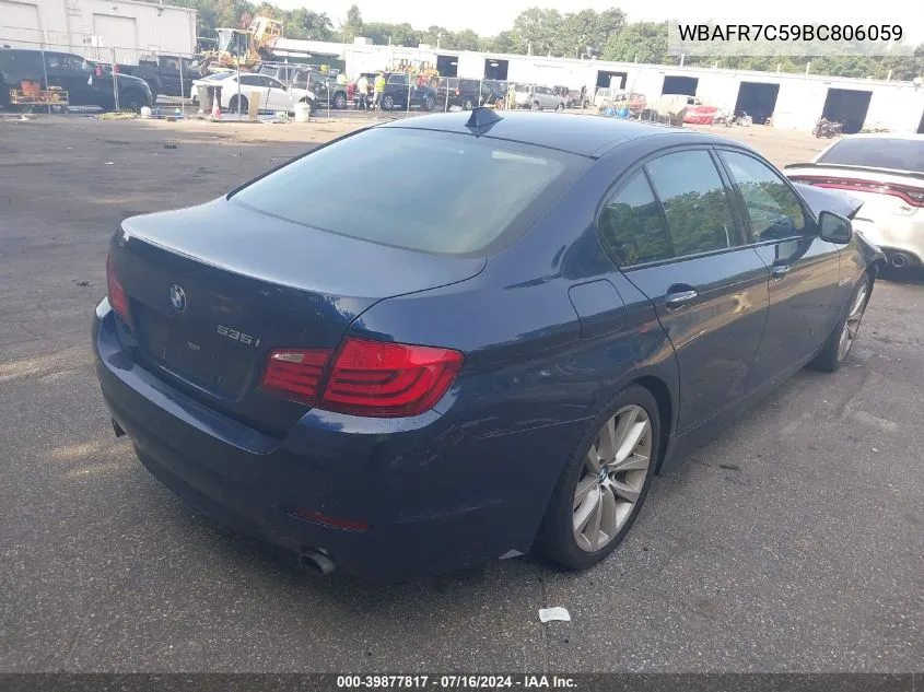 2011 BMW 535I VIN: WBAFR7C59BC806059 Lot: 39877817