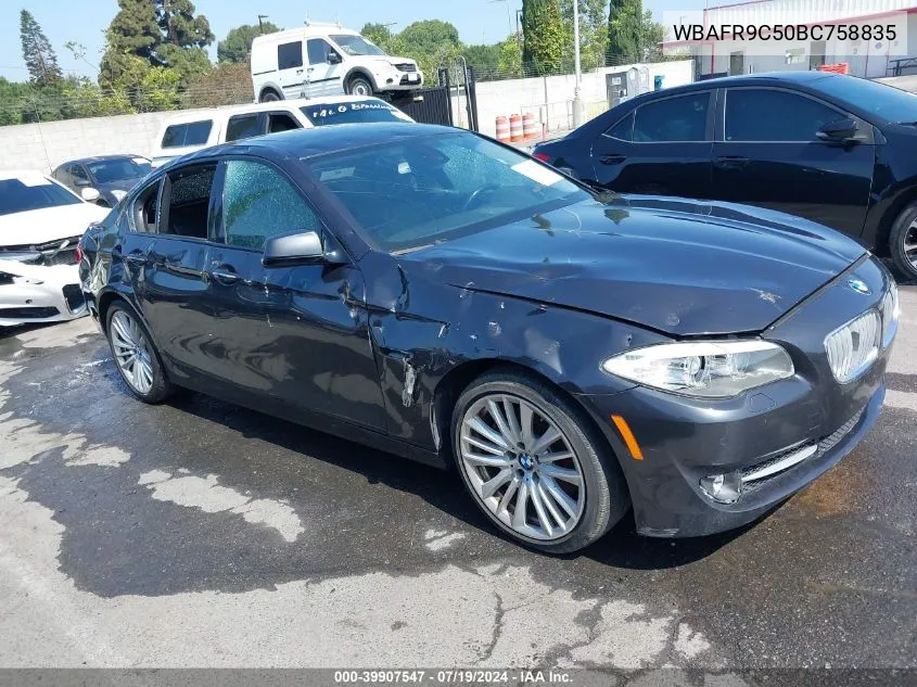 2011 BMW 550I VIN: WBAFR9C50BC758835 Lot: 39907547