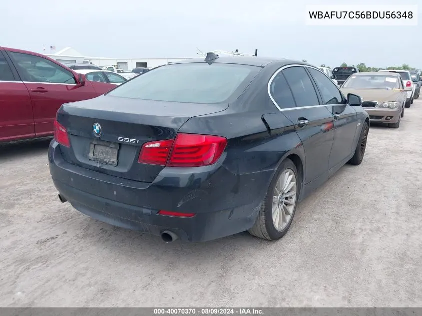 2011 BMW 535I xDrive VIN: WBAFU7C56BDU56348 Lot: 40070370