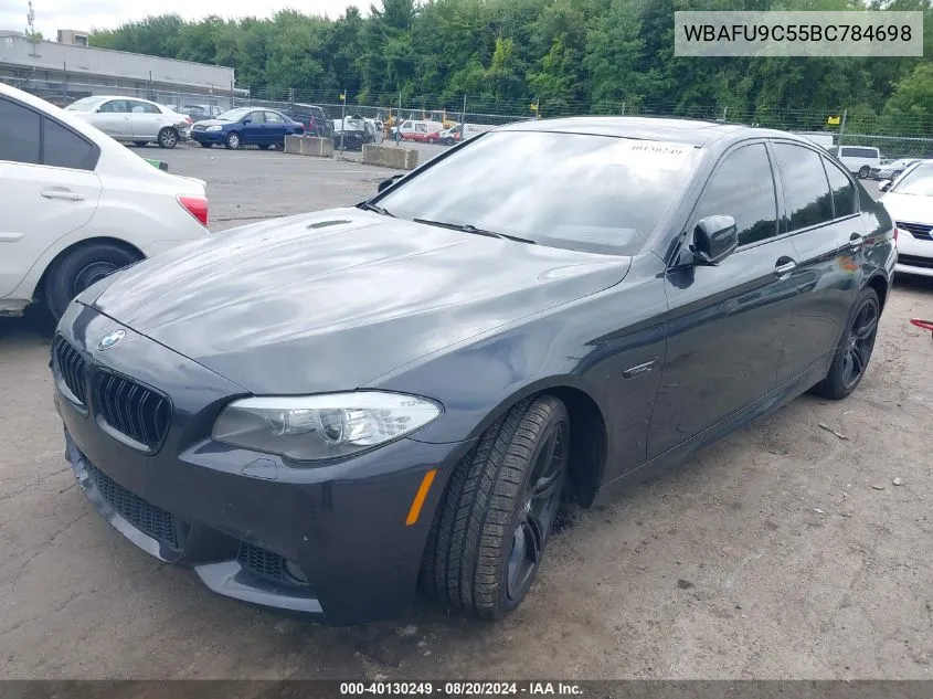 2011 BMW 550I xDrive VIN: WBAFU9C55BC784698 Lot: 40130249