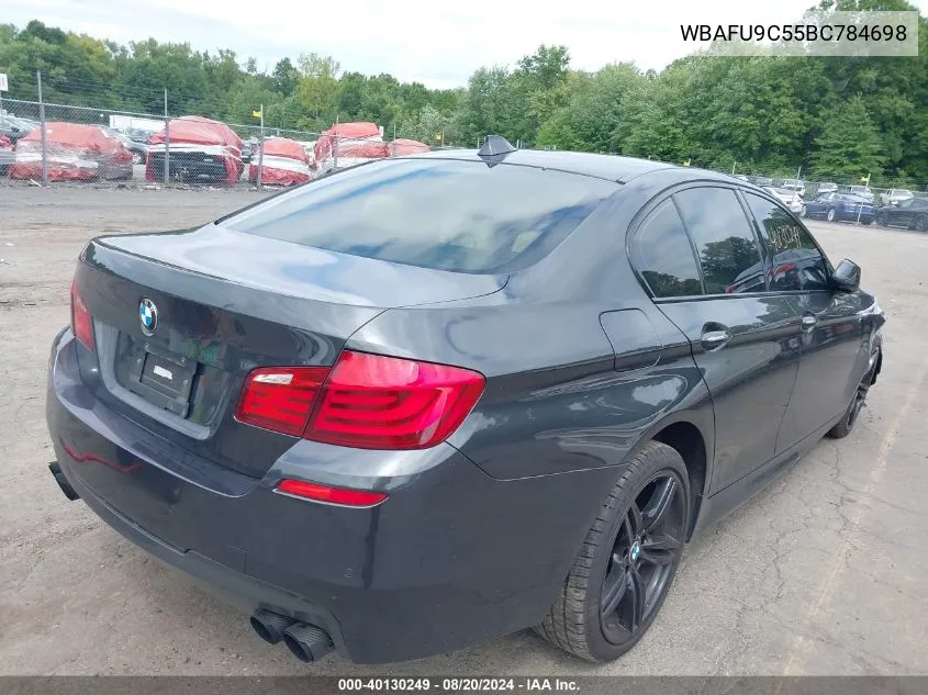 2011 BMW 550I xDrive VIN: WBAFU9C55BC784698 Lot: 40130249