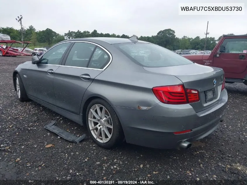 2011 BMW 535I xDrive VIN: WBAFU7C5XBDU53730 Lot: 40130391