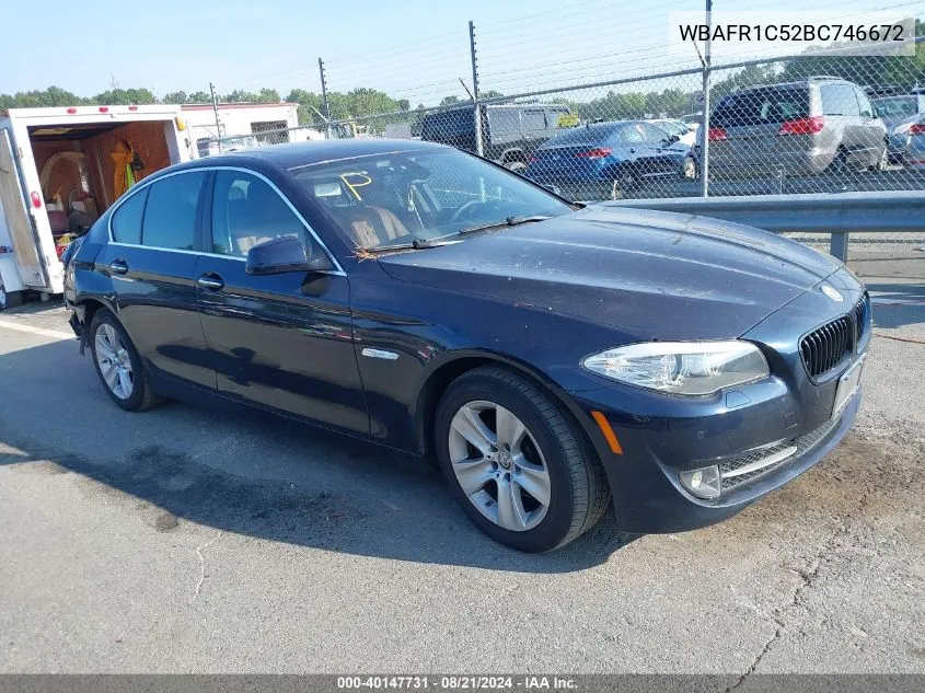 2011 BMW 528I I VIN: WBAFR1C52BC746672 Lot: 40147731