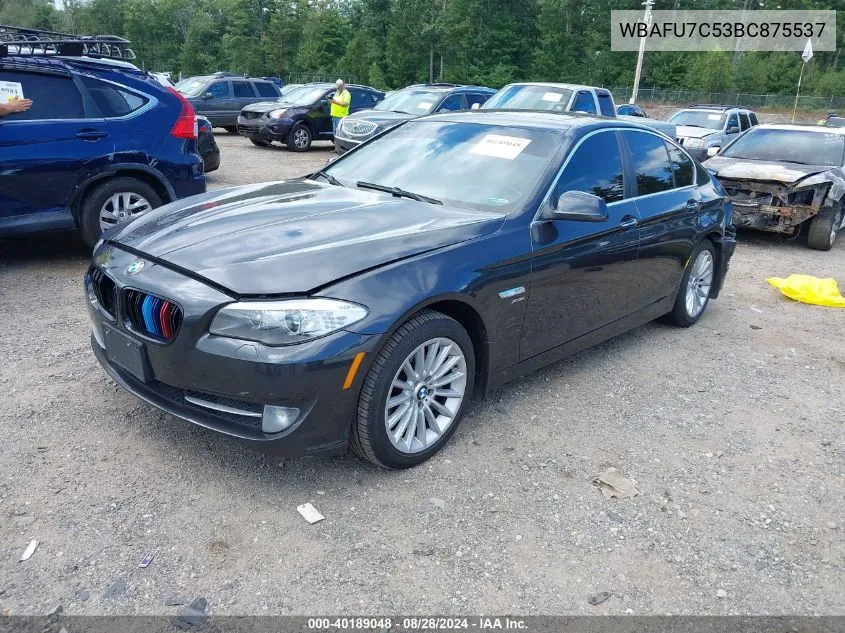 2011 BMW 535I xDrive VIN: WBAFU7C53BC875537 Lot: 40189048