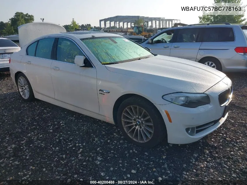 2011 BMW 535I xDrive VIN: WBAFU7C57BC778163 Lot: 40200488