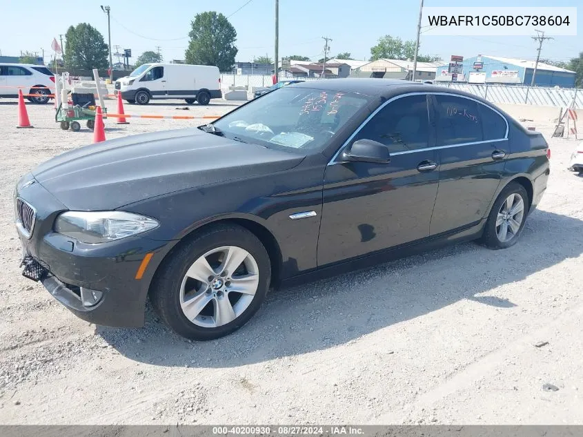 2011 BMW 528I VIN: WBAFR1C50BC738604 Lot: 40200930