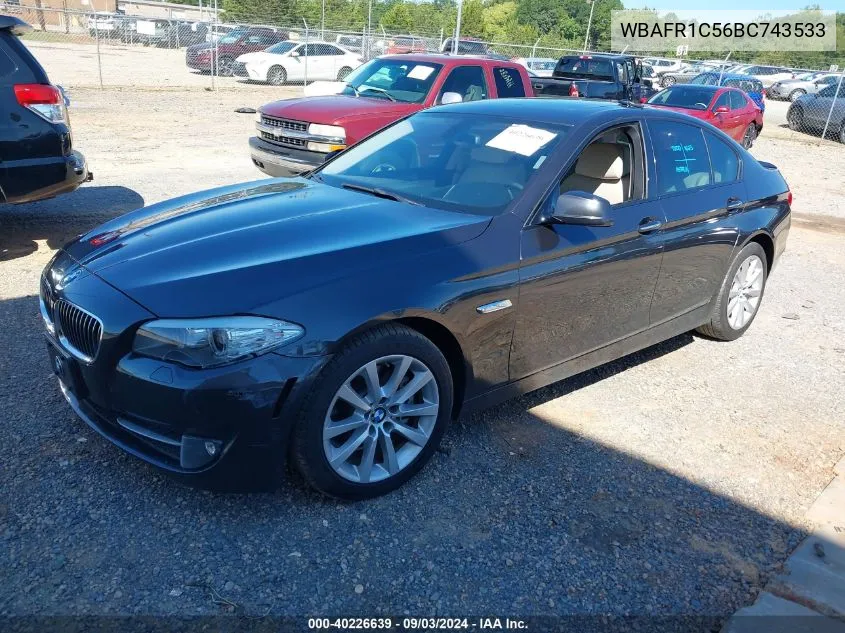 2011 BMW 528I VIN: WBAFR1C56BC743533 Lot: 40226639