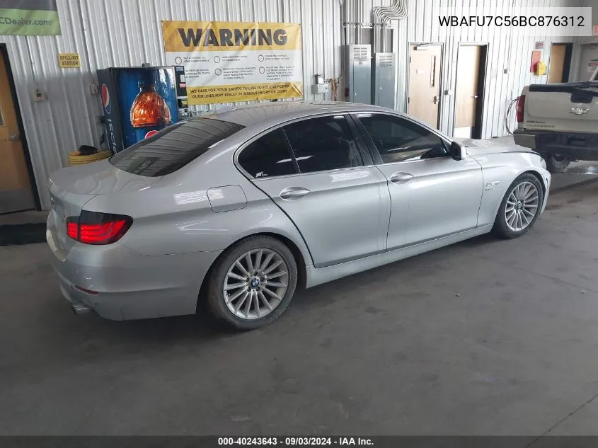 2011 BMW 535I xDrive VIN: WBAFU7C56BC876312 Lot: 40243643