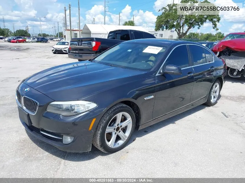 2011 BMW 535I VIN: WBAFR7C55BC603766 Lot: 40251583