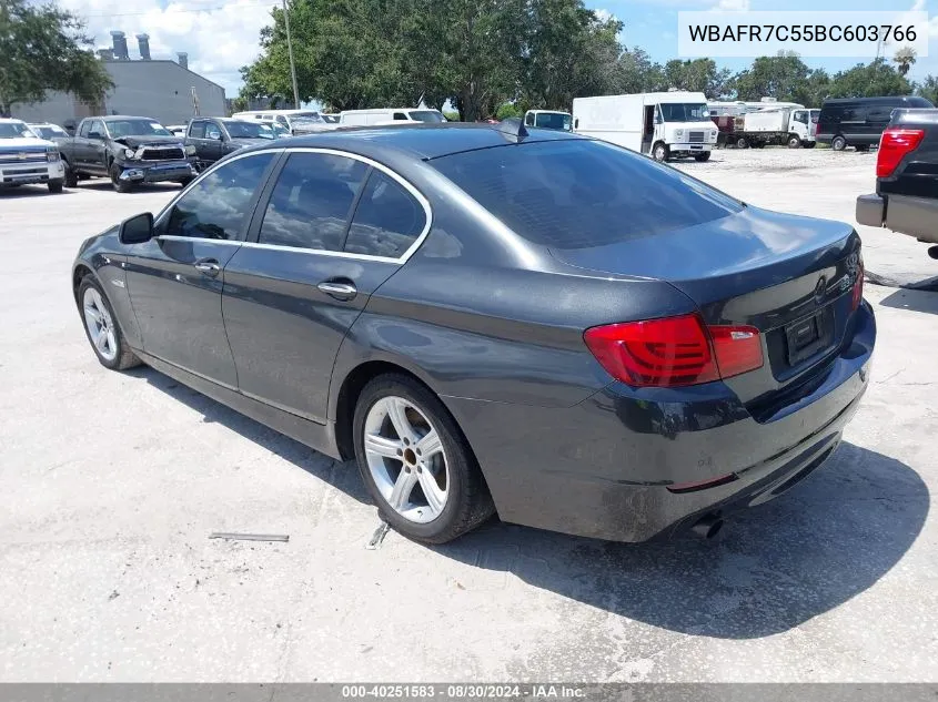 2011 BMW 535I VIN: WBAFR7C55BC603766 Lot: 40251583