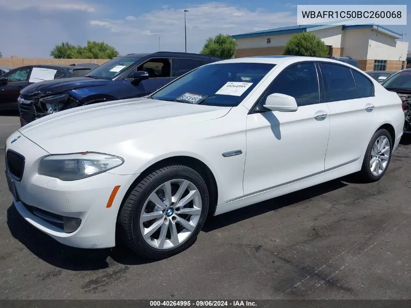 2011 BMW 528I VIN: WBAFR1C50BC260068 Lot: 40264995