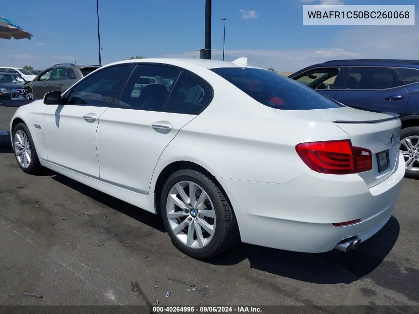 2011 BMW 528I VIN: WBAFR1C50BC260068 Lot: 40264995