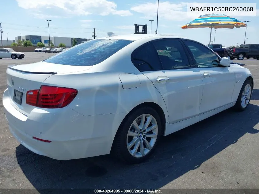 2011 BMW 528I VIN: WBAFR1C50BC260068 Lot: 40264995