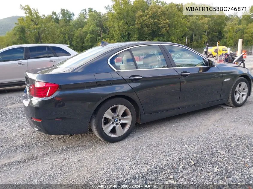 2011 BMW 528I I VIN: WBAFR1C58BC746871 Lot: 40270148