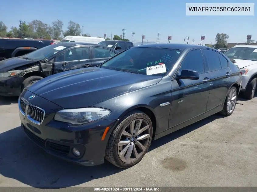 2011 BMW 5 Series I VIN: WBAFR7C55BC602861 Lot: 40281024