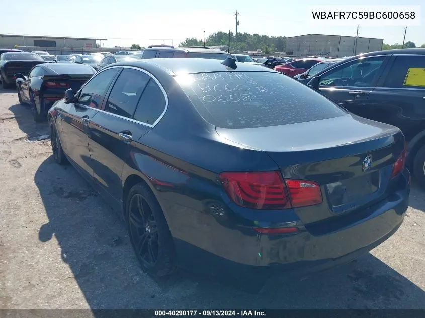 2011 BMW 535I I VIN: WBAFR7C59BC600658 Lot: 40290177