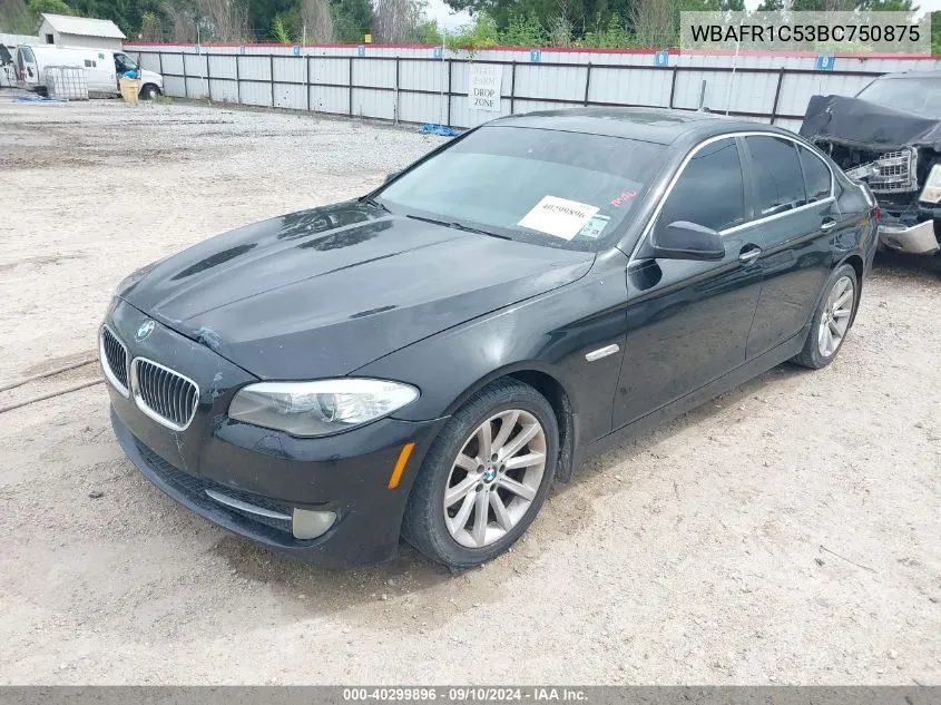 2011 BMW 528I VIN: WBAFR1C53BC750875 Lot: 40299896