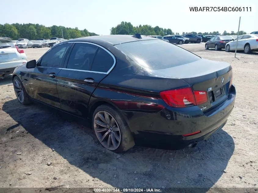 2011 BMW 5 Series I VIN: WBAFR7C54BC606111 Lot: 40307544