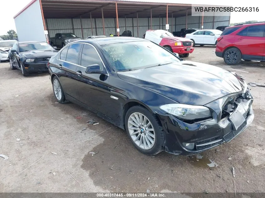 2011 BMW 535 I VIN: WBAFR7C58BC266316 Lot: 40317445