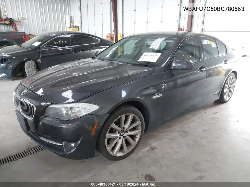 2011 BMW 535I xDrive VIN: WBAFU7C50BC780563 Lot: 40353421