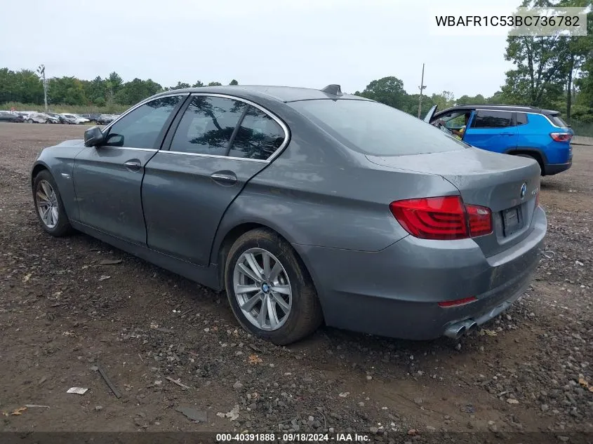 2011 BMW 528I VIN: WBAFR1C53BC736782 Lot: 40391888