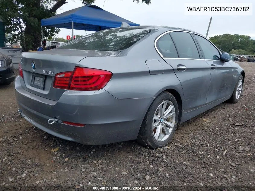 2011 BMW 528I VIN: WBAFR1C53BC736782 Lot: 40391888