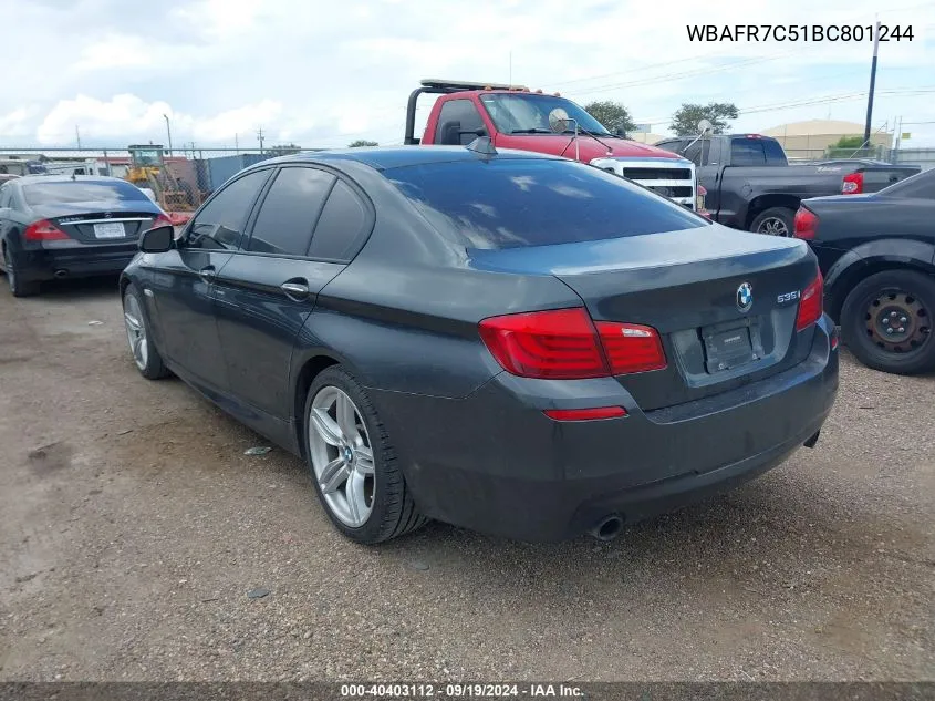 WBAFR7C51BC801244 2011 BMW 535I